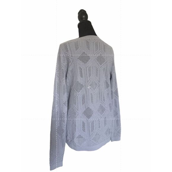 LOFT Blue Long Sleeve Knit Crew Neck Sweater Size XS - Picture 3 of 4